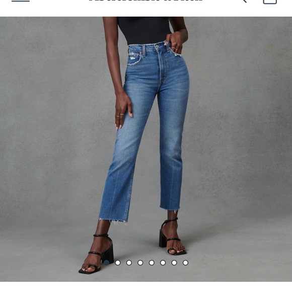Abercrombie The Ankle Straight Ultra High Rise, 26 regular - Picture 1 of 9